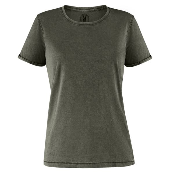 Camiseta HUSKY WOMAN · VERDE MILITAR OSCURO